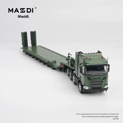 New In Stock Mesdi 1:64 Scania R650 Civilian Trailer Transport Vehicle Alloy Small Model Miniature Diecast Scania Custom Toy Gif