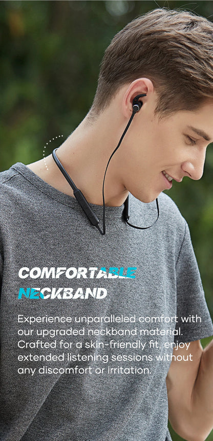 Wavefun Flex Pro Ultimate Quick Charging Bluetooth Earphone V5.3 Wireless Headphones Neckband Stereo Earbuds TWS Mode with Mic