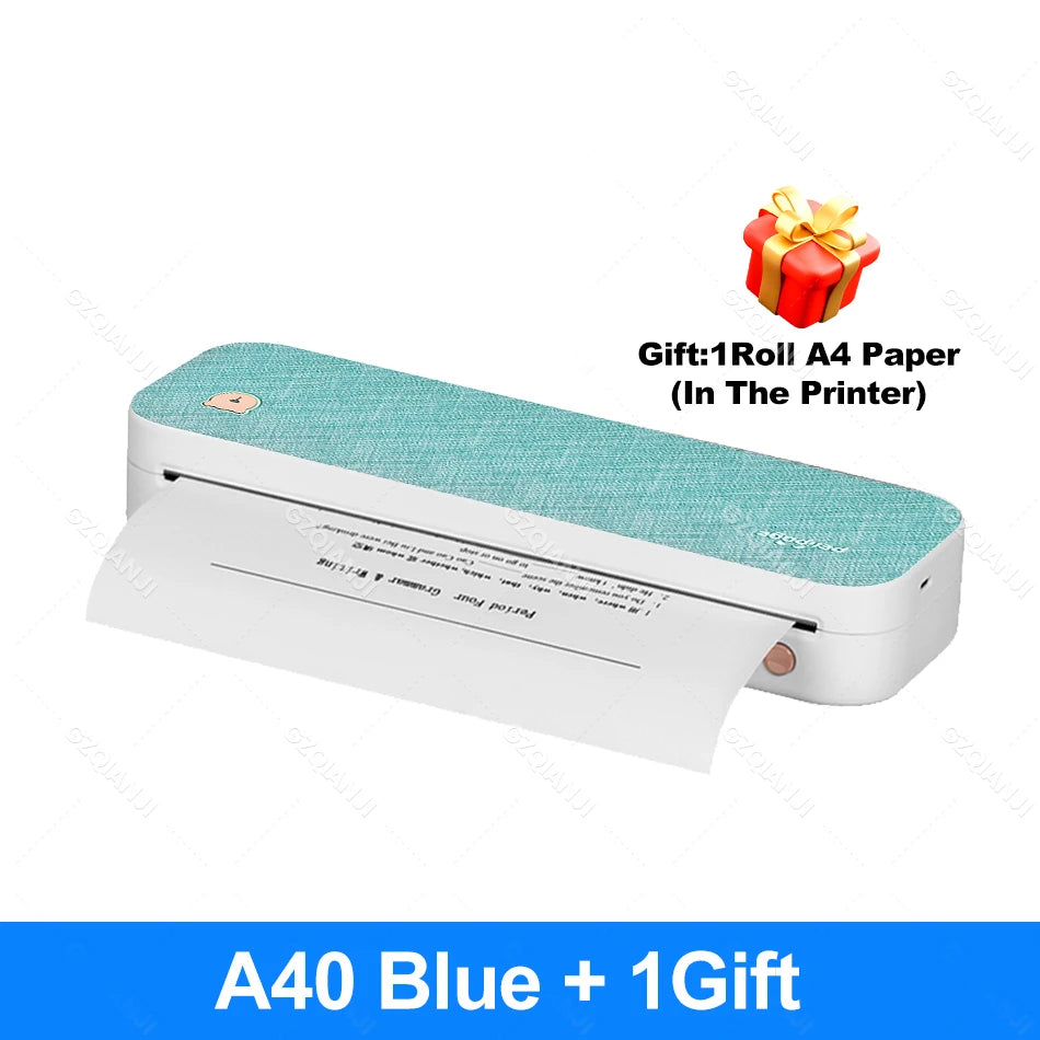 Peripage A40 P81 Inkless Portable A4 Thermal Printer Wireless Bluetooth USB Printing Text PDF Document Photos A4 Machine Maker