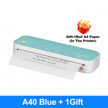 Peripage A40 P81 Inkless Portable A4 Thermal Printer Wireless Bluetooth USB Printing Text PDF Document Photos A4 Machine Maker