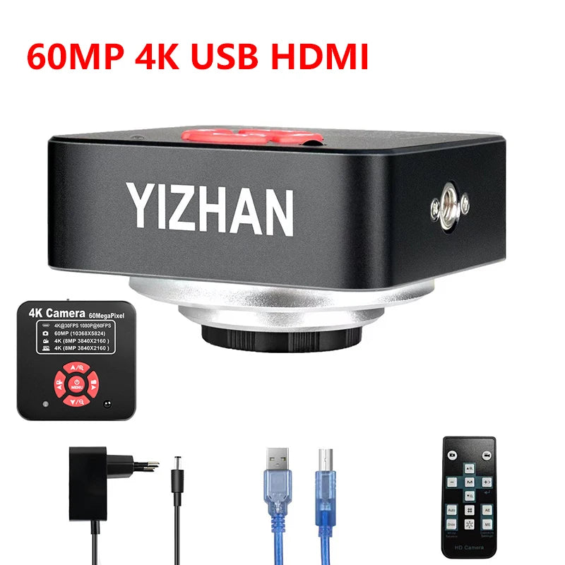 4K 48MP HDMI TYPE-C Microscope With 360° Adjustable Arm, 0-150X Magnification for Electronics Repair  EU/US/MX/Brazil Warehouse