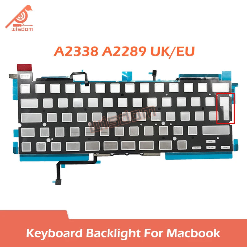 Laptop A2251 A2289 A2337 A2141 A2338 EU UK US English Keyboard Backlight For Macbook Air Pro Retina 13" 16" Backlit Foil Sheet