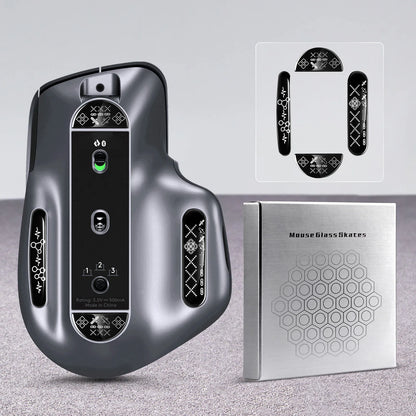 Glass Mouse Skates for Logitech MX Master 3/3s Mouse Feet Pads Smooth Durable Slim 2.5D Curved Edge Mouse Accessories