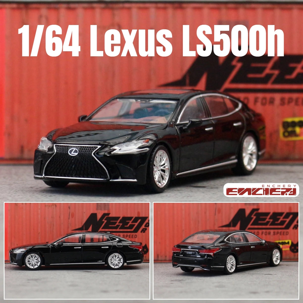 1/64 Lexus LS500h Toy Car Miniature Model 1:64 ENCHERY Diecast Metal Vehicle Display Collection Free Wheels Gift for Kid Boys