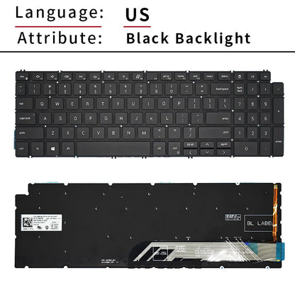 SP Spanish US Russian Backlit For Dell Inspiron 3500 3501 7591 5590 5591 5598 7590 5593 5584 7790 7500 7501 5501 5502 Keyboard