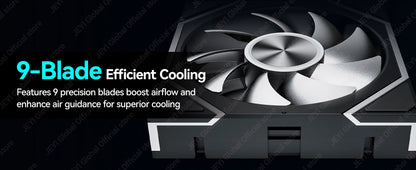 JEYI ARGB Infinity Mirror PC Fans Hydro Bearing Fan 30dB(A) 12CM cooling fan 5V3 pin PWM 800-2000RPM Forward/Reverse Blade Fan
