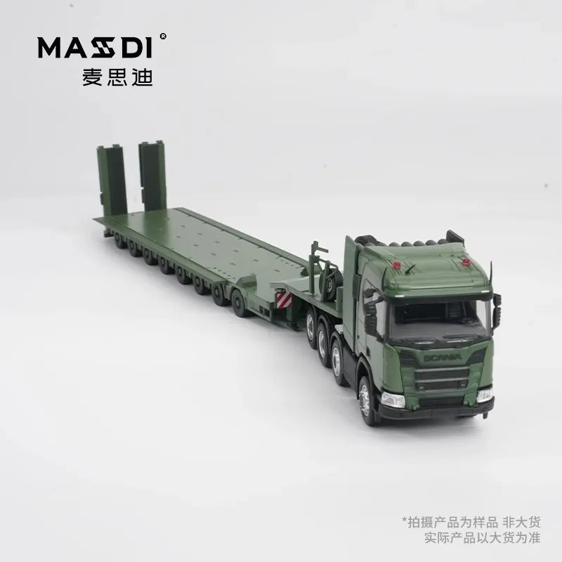 New In Stock Mesdi 1:64 Scania R650 Civilian Trailer Transport Vehicle Alloy Small Model Miniature Diecast Scania Custom Toy Gif