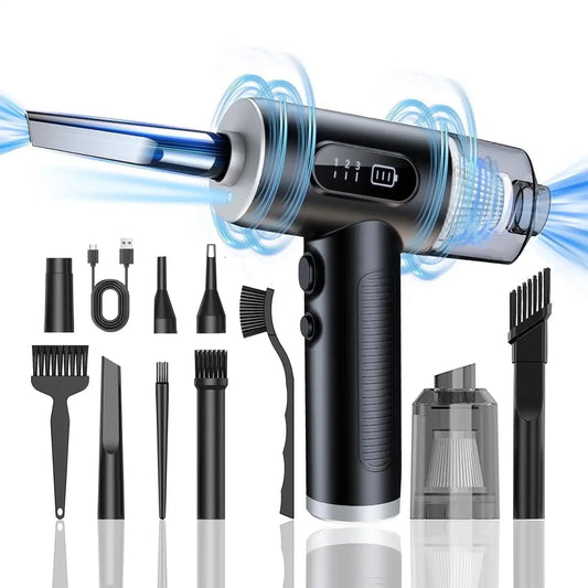 Electric Air Duster, Powerful Compressed Air Blower for Electronics, Car Interior, Pet Hair, and Home Cleaning