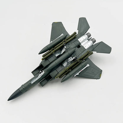 1/100 Scale Model Toy F-15E F15E F15 F-15 Strike Eagle Fighter USAF Diecast Metal Plane Model Toy For Collection-Gulf Version