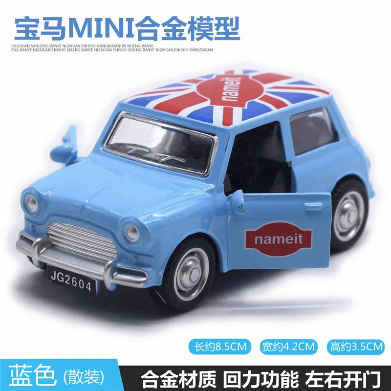 Cute Diecast Alloy Metal Car Bus Motor Tricycle Motorcycle Taxi Model Toy Children Birthday Gift