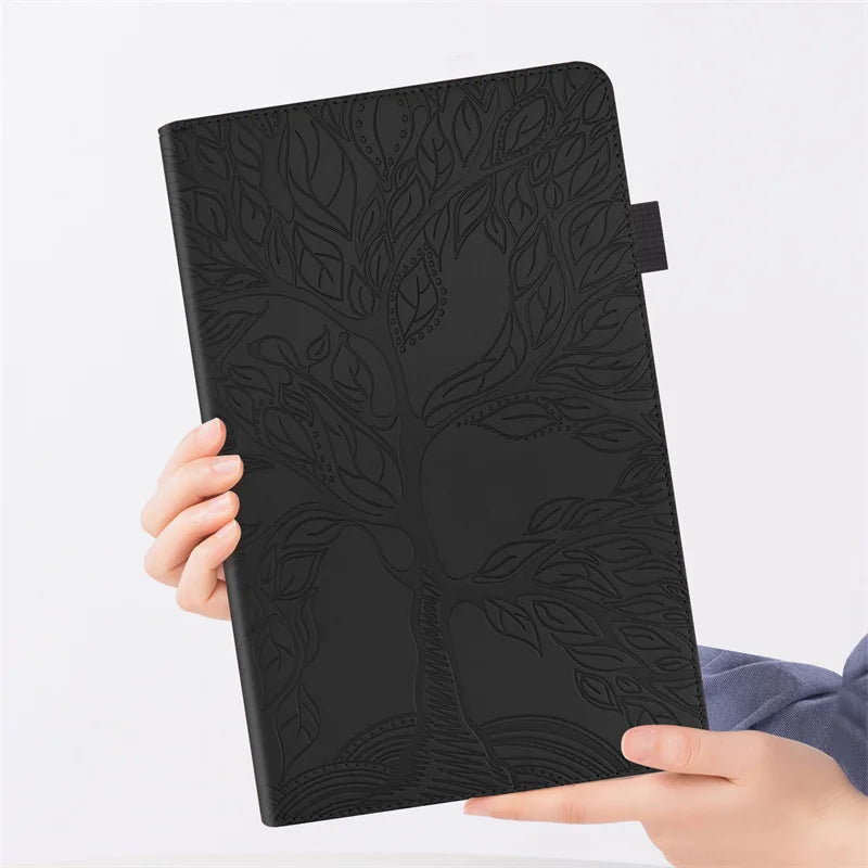Funda for Redmi Pad Pro Case 12.1 inch 2024 Tree Embossed Stand Back Shell for Xiaomi Poco Pad 12 1 Case Cover Tablet Case