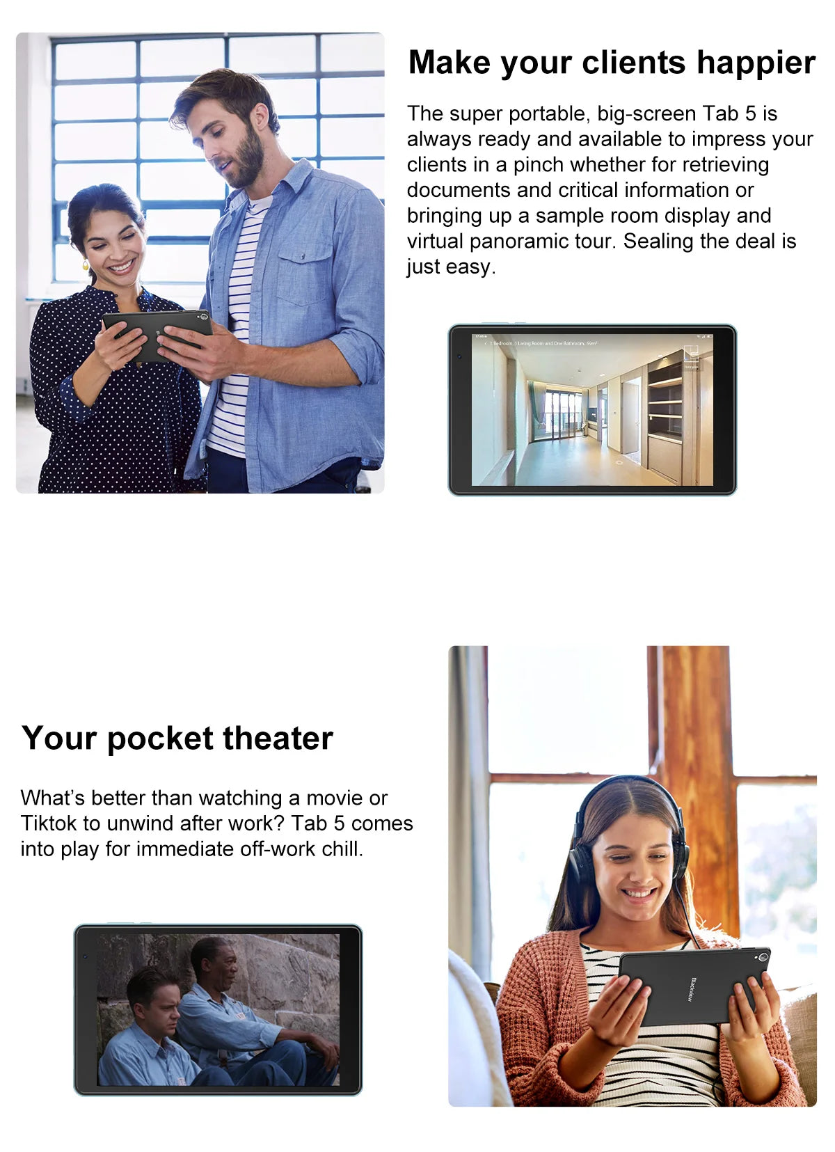 Blackview Tab 5 tablet  8-inch HD + IPS Display 5GB(3+2) 64GB Android 12 Dual BoxSpeakers 5580mAh Battery  Android Pad PC