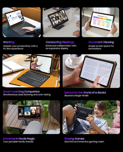 Blackview Active 8 Pro 16GB 256GB Tablet PC 22000mAh Battery Android 14 10.36" inch 2.4K Display 16MP+ 48MP Camera Rugged Tablet