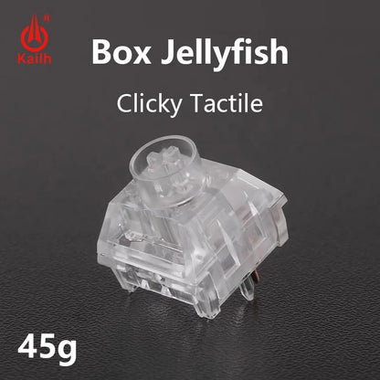 Kailh Box Jellyfish Switch Clicky Tactile 5-Pin Mechanical Keyboard Switch RGB Custom Fully Transparent Keyboard Kit Pre-lubed