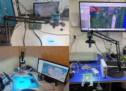 YIZHAN 130X Lens C-mount Digital Microscope for Electronics 4K 1080P HD Industrial Cameras 60MP 48MP HDMI USB VGA Repair Tools