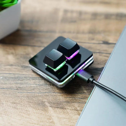 OSU 2 Keys Macro Programming Keyboard RGB Mini Custom Gaming  Keyboard For Linux/ MacOS /Android /Raspberry Pi