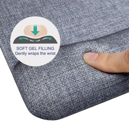 EXCO Ergonomic Mouse Pad with Silicone Wrist Support Rest Comfortable Computer Mousepad Non-Slip PU Base for Home Office Laptop