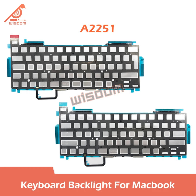 Laptop A2251 A2289 A2337 A2141 A2338 EU UK US English Keyboard Backlight For Macbook Air Pro Retina 13" 16" Backlit Foil Sheet