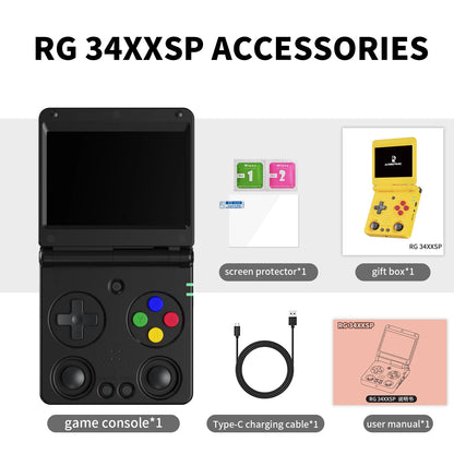 Anbernic RG34XXSP 3.4-Inch IPS Linux 64-bit Game Console H700 quad-core 1GB Retro Game Player HD-Connect To TV RG 34XXSP 3300mAH