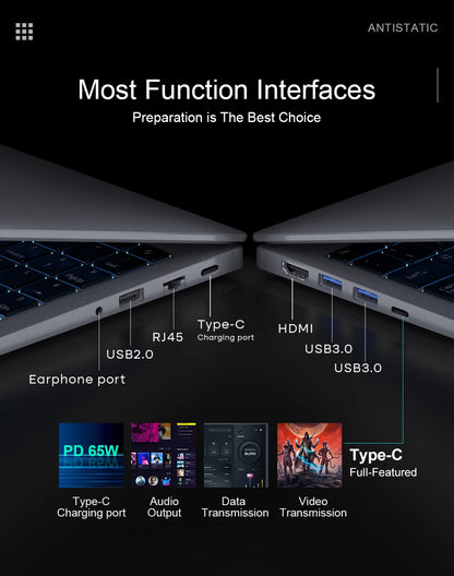 Laptop 16 inch 2.5K 120Hz Intel Core i7-13620H WiFi 6 32GB RAM 1TB SSD Laptop Windows 11 pro Notebook Office Computer