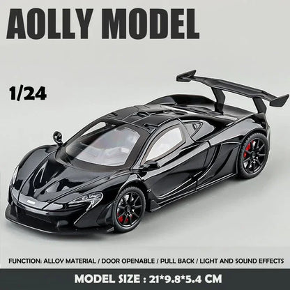 1:24 Scale P1 Supercar Alloy Car Diecast Metal With Sound & Light Model Collect Hobby Model Ornaments Gift For Boys