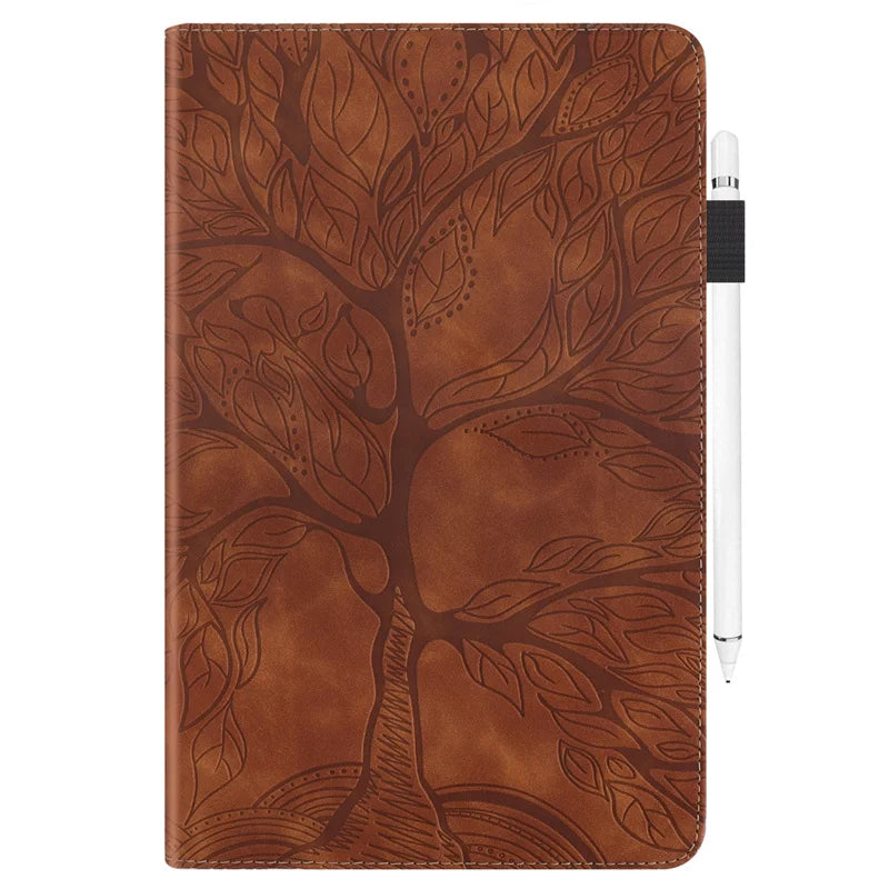 Funda for Redmi Pad Pro Case 12.1 inch 2024 Tree Embossed Stand Back Shell for Xiaomi Poco Pad 12 1 Case Cover Tablet Case