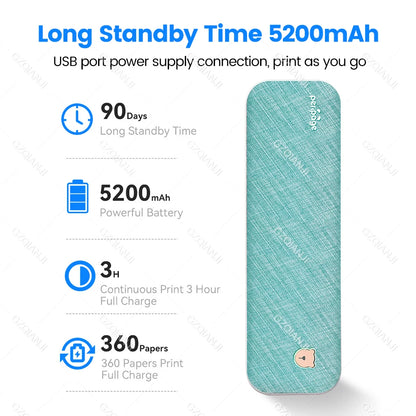 Peripage A40 P81 Inkless Portable A4 Thermal Printer Wireless Bluetooth USB Printing Text PDF Document Photos A4 Machine Maker