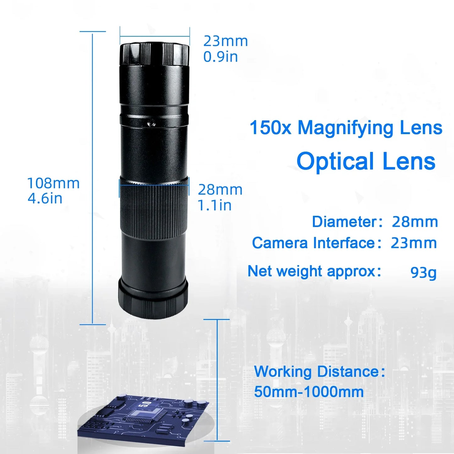 4K 48MP HDMI TYPE-C Microscope With 360° Adjustable Arm, 0-150X Magnification for Electronics Repair  EU/US/MX/Brazil Warehouse