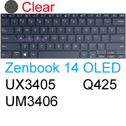 Keyboard Cover for ASUS Zenbook 14 Flip 14X OLED Pro UX3406 UX3405 UX3404 UX3402 UM3402 UP3404 Q425 Silicone Protector Skin Case