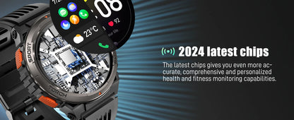 EIGIIS 1.45 Inch Smart Watch KE5 3ATM Waterproof Original Design Sports Watch With Compass And Altitude Barometer LED Flashlight