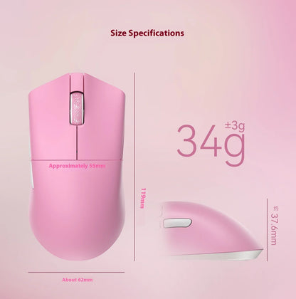 Incott 029 Wireless Mouse Bluetooth 3-Mode Gaming Light Weight Ergonomics Customized E-sports Mice Pc Gamer Accessories Gifts
