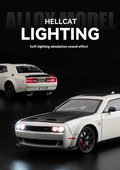 1:24 Dodge Challenger SRT Hellcat Redeye Super Muscle Car Alloy Metal Diecast Car Model Collecting Hobby Decorative Gift Friend