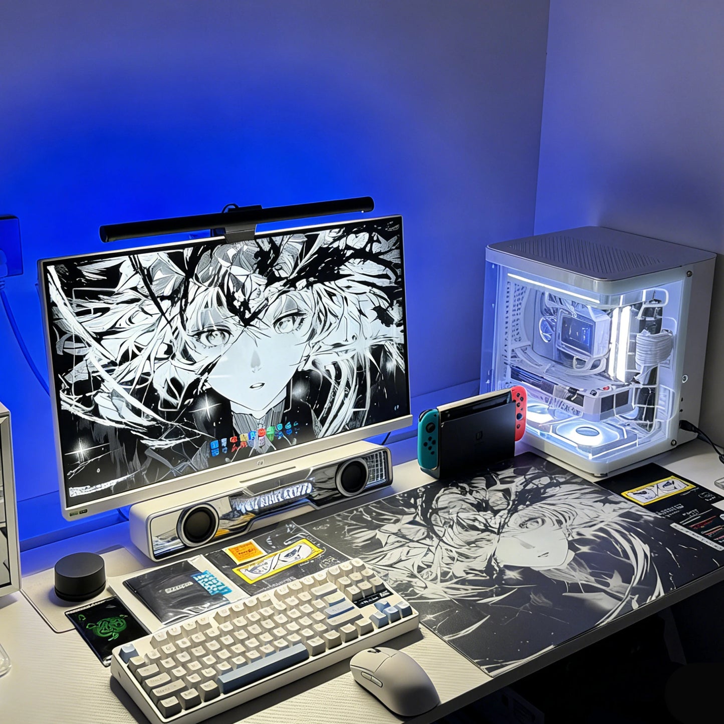 Wallhack Sp-005 Awake Sora Glass Mouse Pad 450x400MM Large Size E-sports Gaming Desk Pad Photovoltaic Glass Mouse Pad Customized