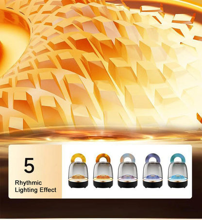 5th Glass Bluetooth Speaker Subwoofer Colorful Home High Volume Wireless Smart Computer Speaker ﻿Electronics Desk Accessories