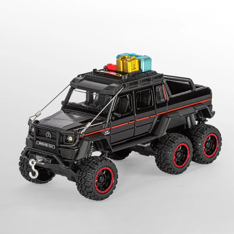 1:24 Benz G63 6*6 Adventure Edition Off Road SUV Alloy Metal Diecast Model Car Indoor Simulation Ornaments Birthday Gifts Friend
