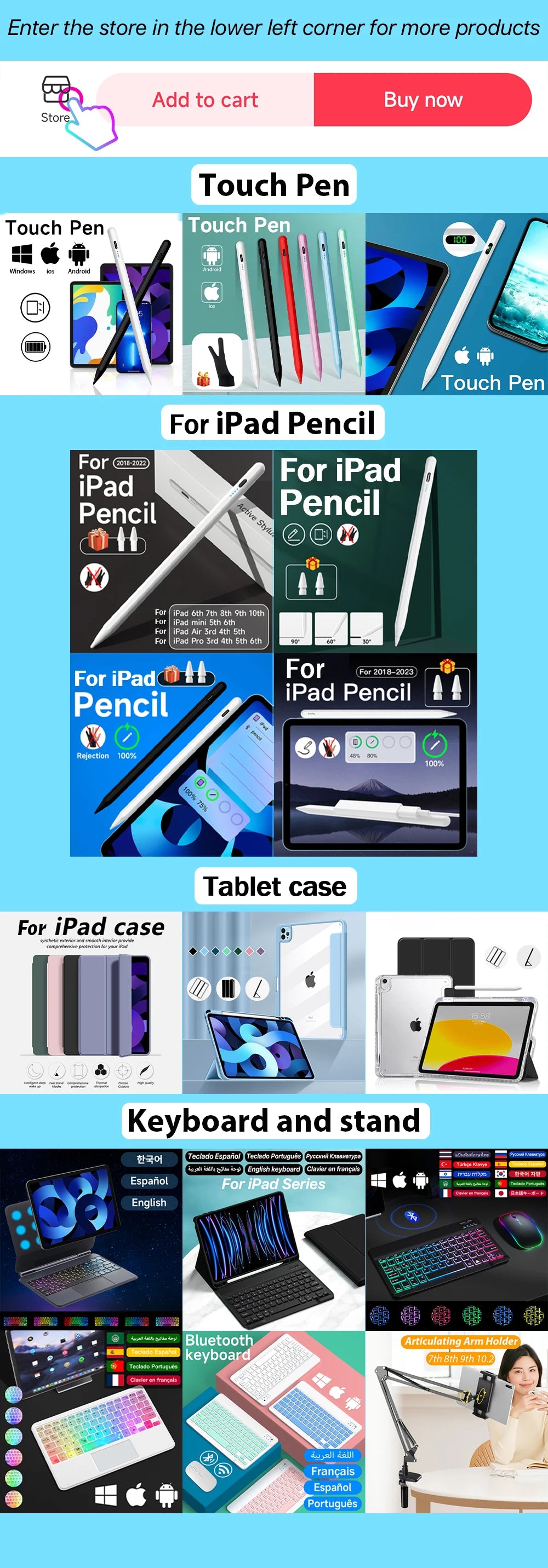 For Android iOS Windows Bluetooth Wireless Keyboard And Mouse For iPad Tablet Keyboard For Phone Tablet Wireless Keyboard Mouse