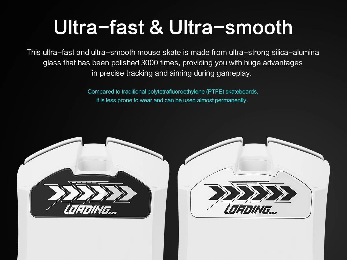 Glass Mouse Skates For Razer DeathAdder V4 Pro Mouse Feet Pads Smooth Durable Game Mice Accessories Slimmer Toughened Glass