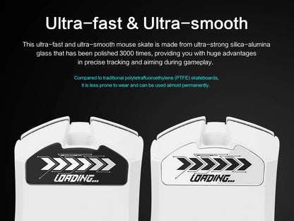 Glass Mouse Skates For Razer DeathAdder V4 Pro Mouse Feet Pads Smooth Durable Game Mice Accessories Slimmer Toughened Glass