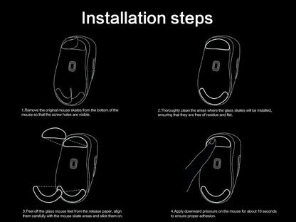 Glass Mouse Skates For Razer DeathAdder V4 Pro Mouse Feet Pads Smooth Durable Game Mice Accessories Slimmer Toughened Glass