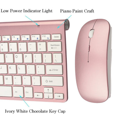 2.4Ghz Ultra-Thin Wireless Keyboard And Mouse Combo With USB Receiver Mouse Keyboard Set For Apple PC WindowsXP/7/8/10