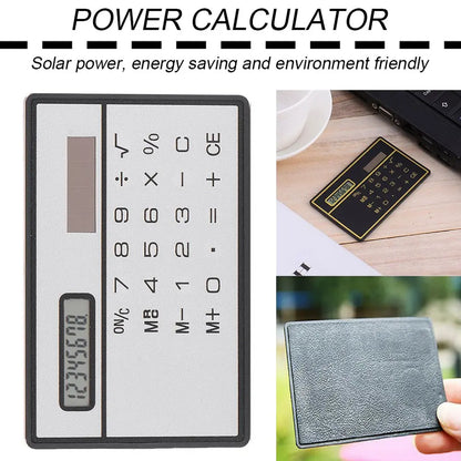 with Touch Screen Credit Card Design Mini Size Portable Slim Computer Solar 8 Digit Calculator Slim Solar Calculator
