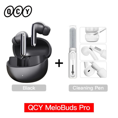 QCY MeloBuds Pro ANC Wireless Earphones 46dB Active Noise Cancellation Earbud Bluetooth 5.3 Hi-Res Audio with LDAC Headphones