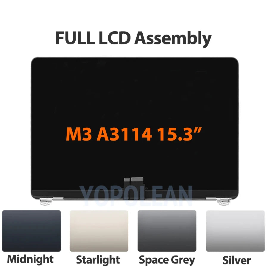 New LCD Screen Display For MacBook Air Retina 13" 15" A2681 A2941 A2337 A3113 A3114 A2179 A1932 LCD Screen Assembly Replacement