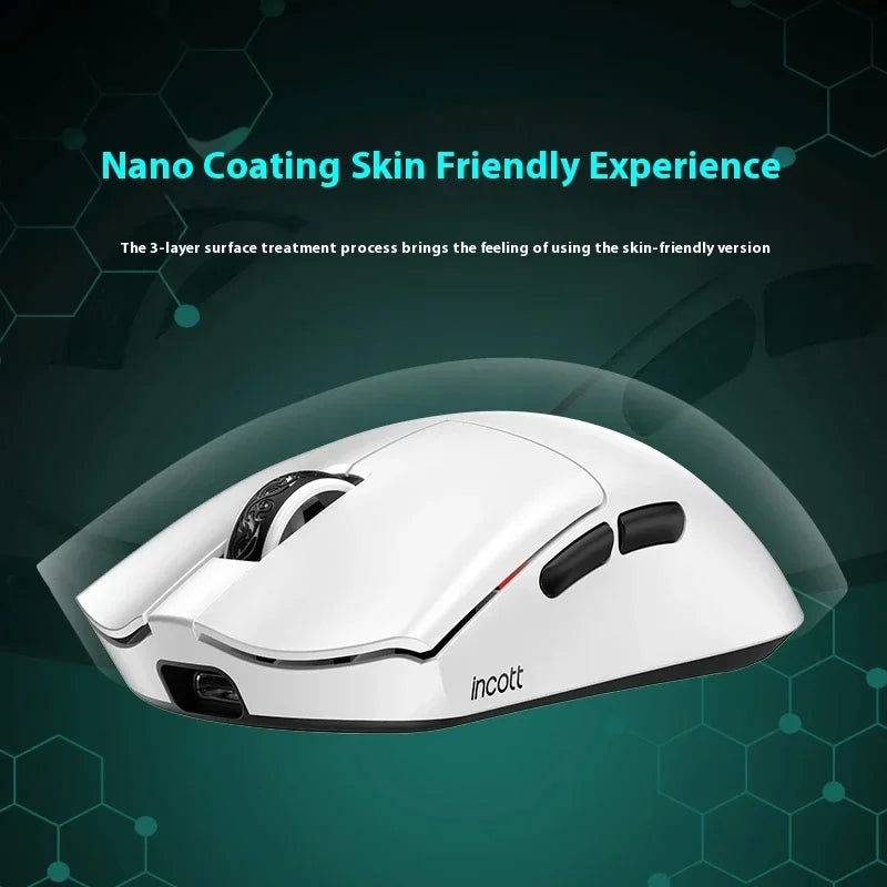 Incott 029 Wireless Mouse Bluetooth 3-Mode Gaming Light Weight Ergonomics Customized E-sports Mice Pc Gamer Accessories Gifts