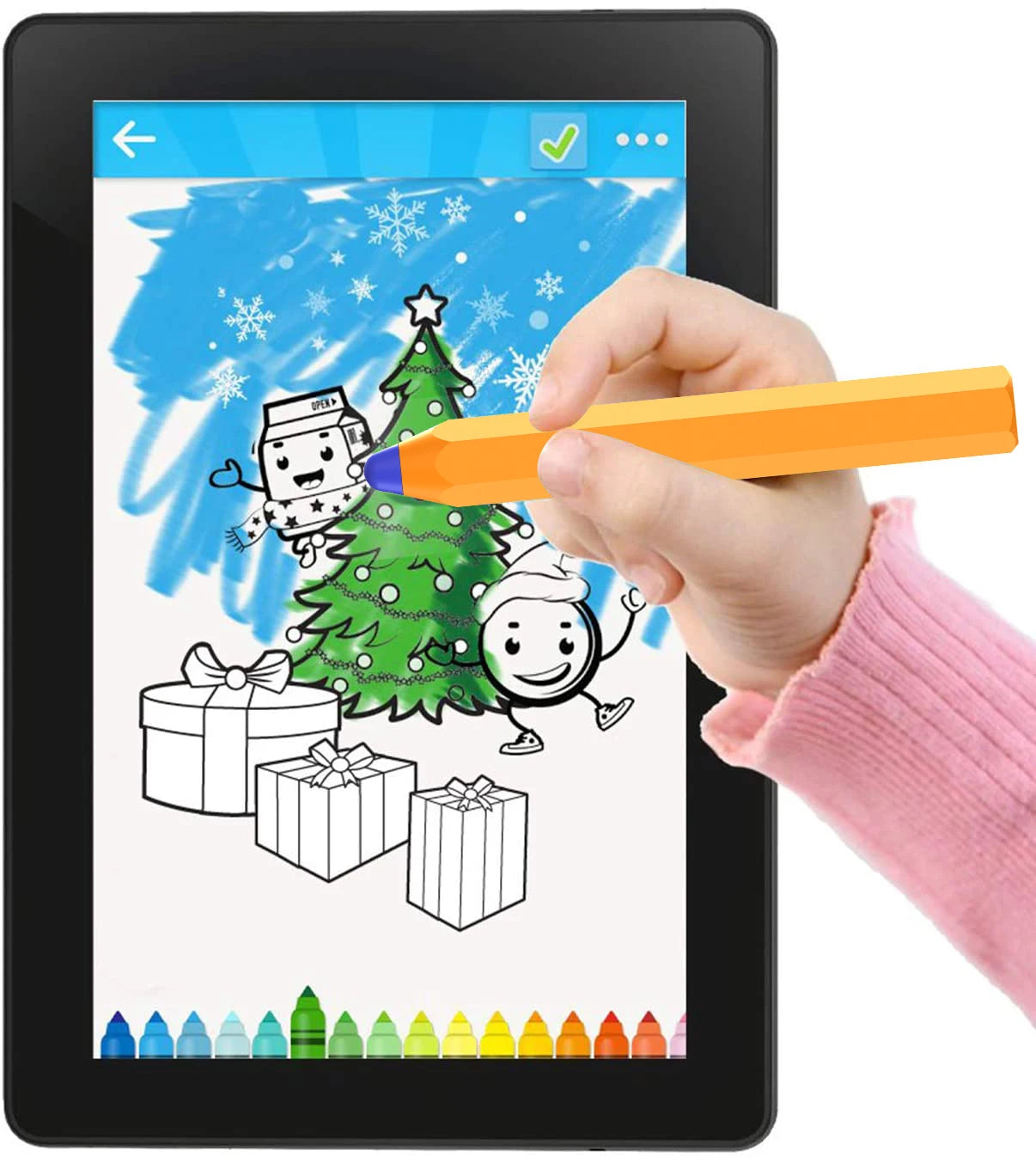 Universal Pencil Stylus For Kids Anti-slip Silicone Smooth Tablet Touch Screen Capacitive Pen Drawing