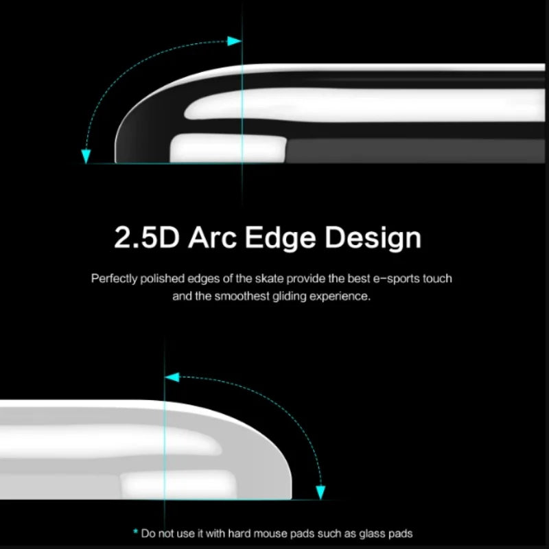 1 Set Glass Mouse Skates Glide Feet Skates Mouse Stickers Pad for Logitech G Pro Wireless GPRO X Superlight Rounded Curved Edges