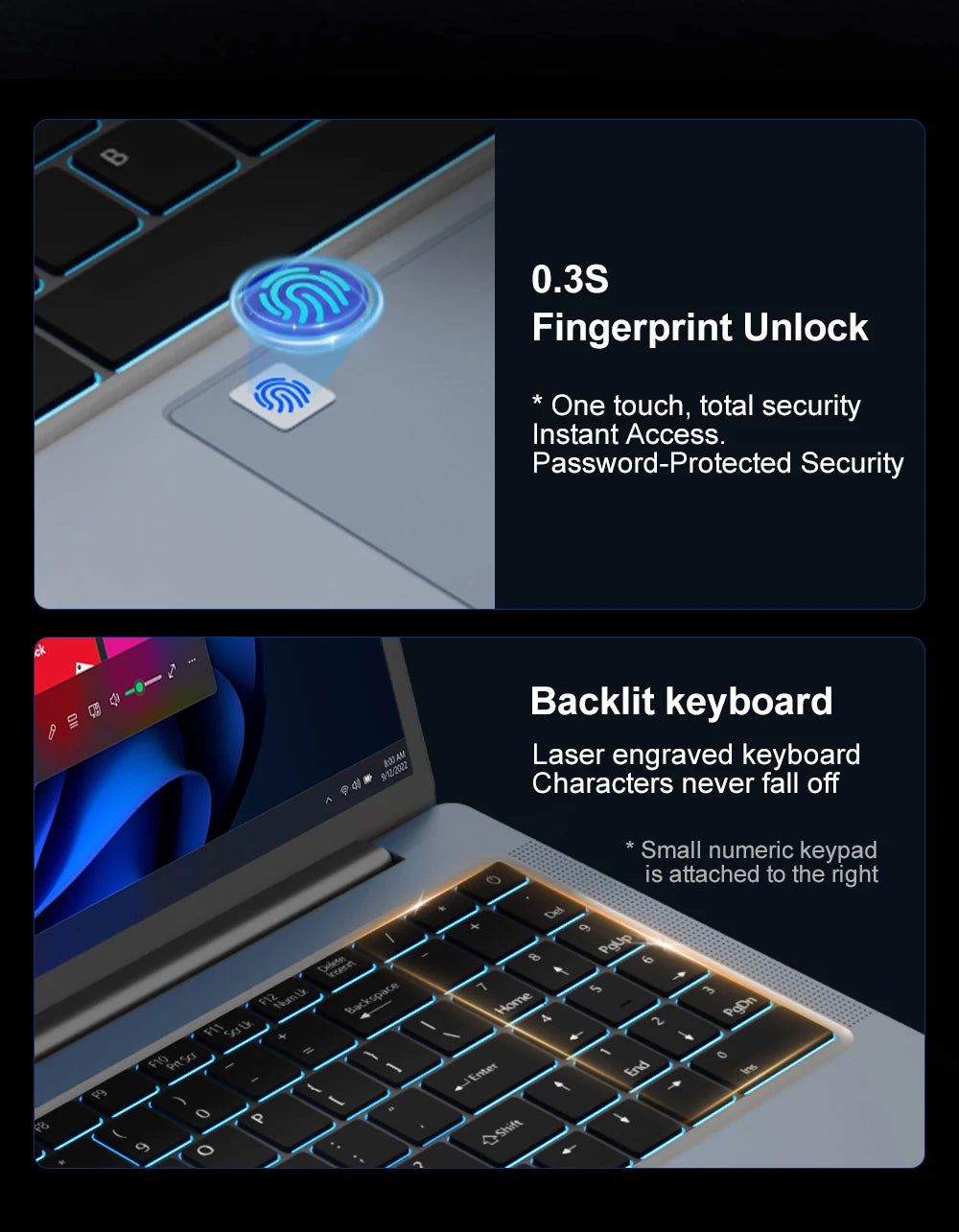 Laptop 16 inch 2.5K 120Hz Intel Core i7-13620H WiFi 6 32GB RAM 1TB SSD Laptop Windows 11 pro Notebook Office Computer