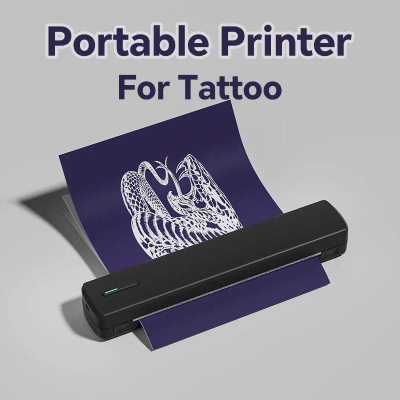 Mini A4 Tattoo Printer Portable Wireless Stencil Printer Tattoo Transfer Thermal Copier Comes