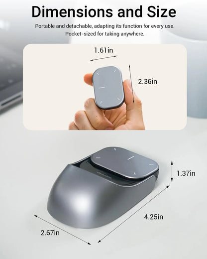 Cheerdots 2 Detachable Air Mouse Bluetooth Wireless Touchpad Laser AI Recording ChatGPT Mobile Presenter Remote Control Custom