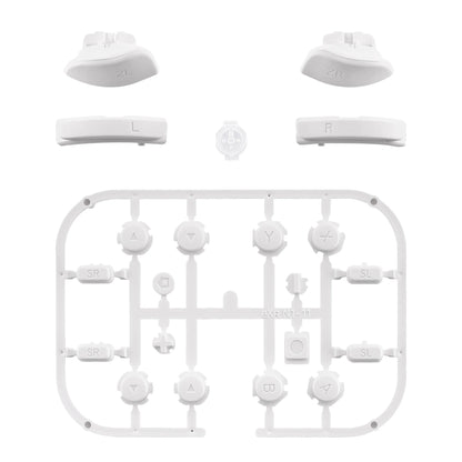 eXtremeRate Full Set Buttons with Tools for NS Switch & OLED JoyCon, Soft Touch ABXY SR SL L R ZR ZL Trigger - White